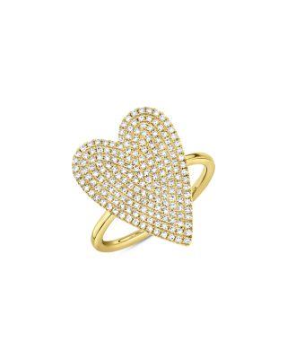 14K Yellow Gold Kate Diamond Heart Ring by SHY CREATION