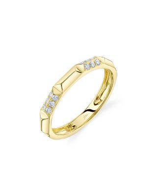 14K Yellow Gold Kate Diamond Pav&eacute; Geometric Band by SHY CREATION