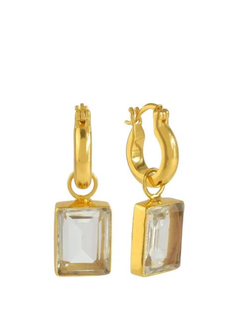 Sorrento crystal-embellished hoop earrings by SHYLA