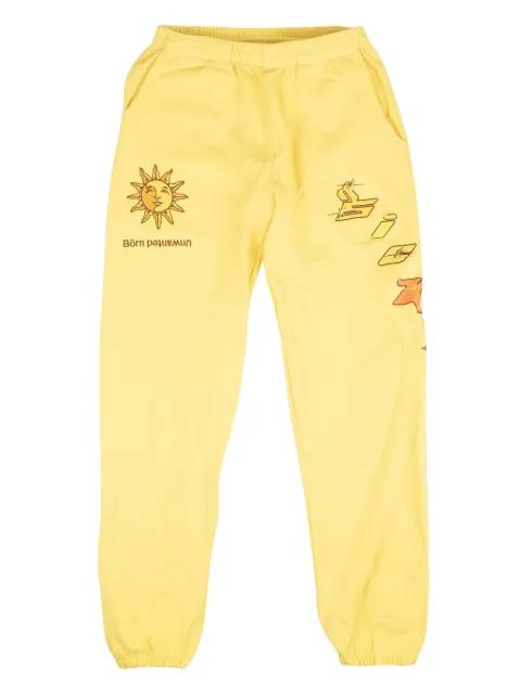 Born Unwanted Embroidered "Yellow" track pants by SICKO