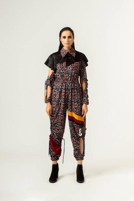 Torment Print Jumpsuit by SIDDHANT AGRAWAL LABEL