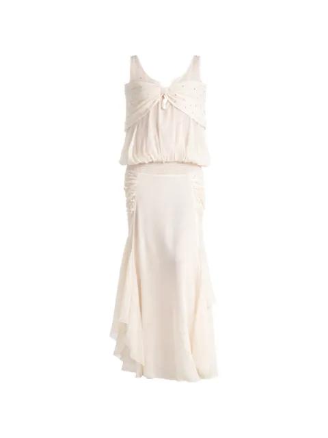 Blair crystal-embellished ruched dress by SIEDRES