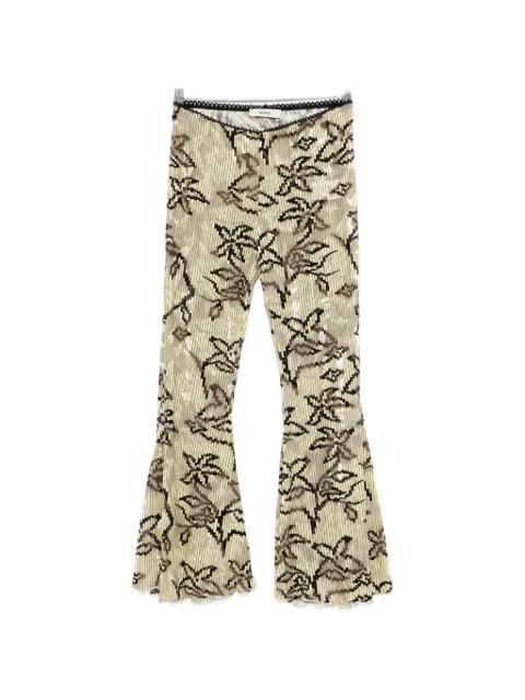 Jeslynn floral-print pleated trousers by SIEDRES