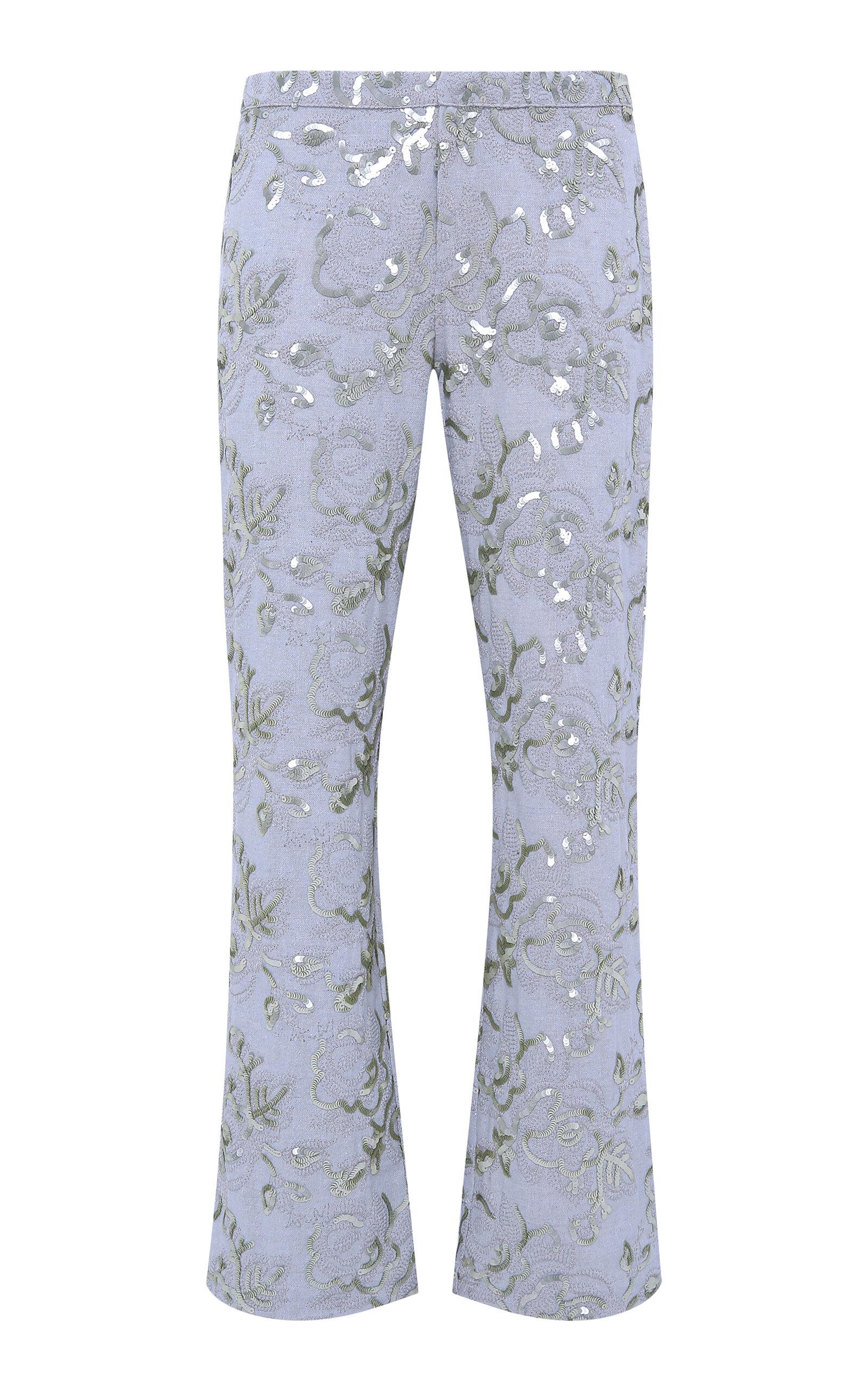 SIEDRÉS Cera Sequined Straight-Leg Pants - Moda Operandi by SIEDRES