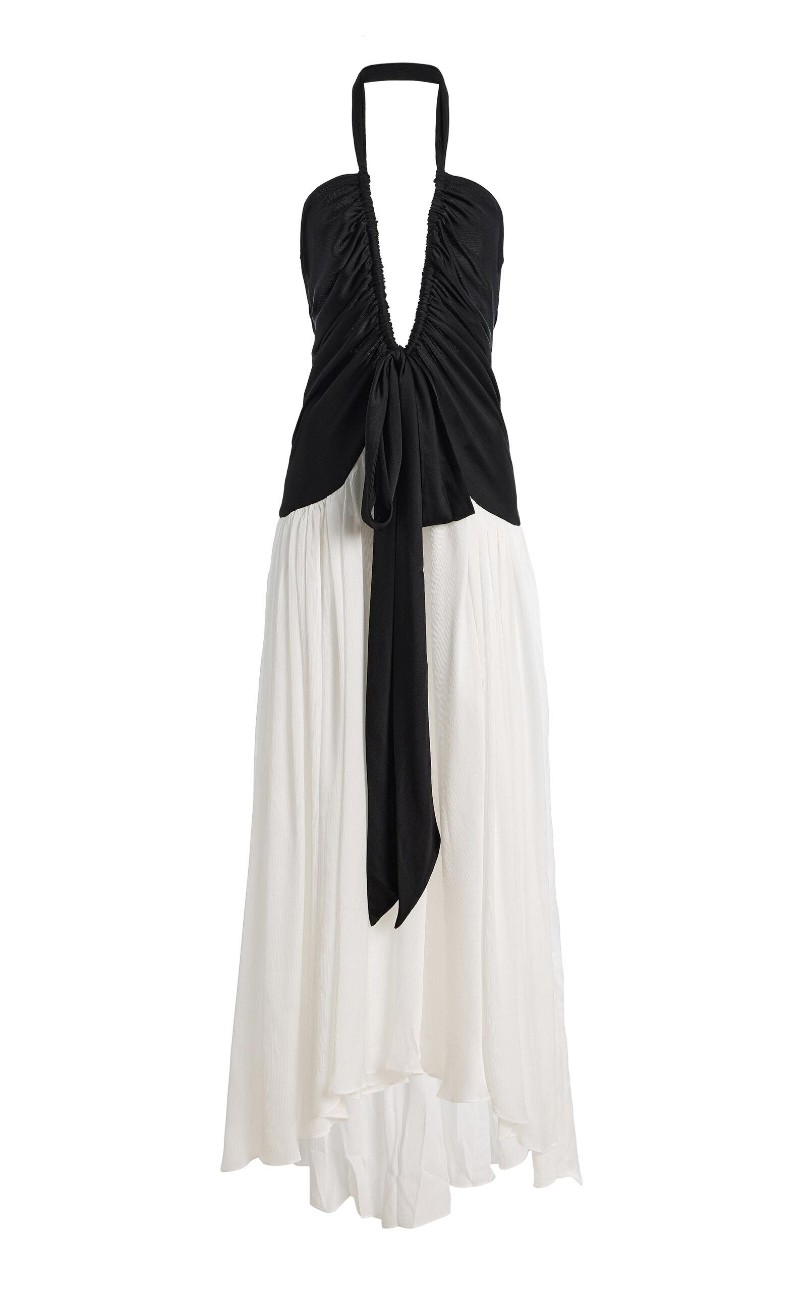 SIEDRÉS Exclusive Liessa Ruched Maxi Dress - Moda Operandi by SIEDRES