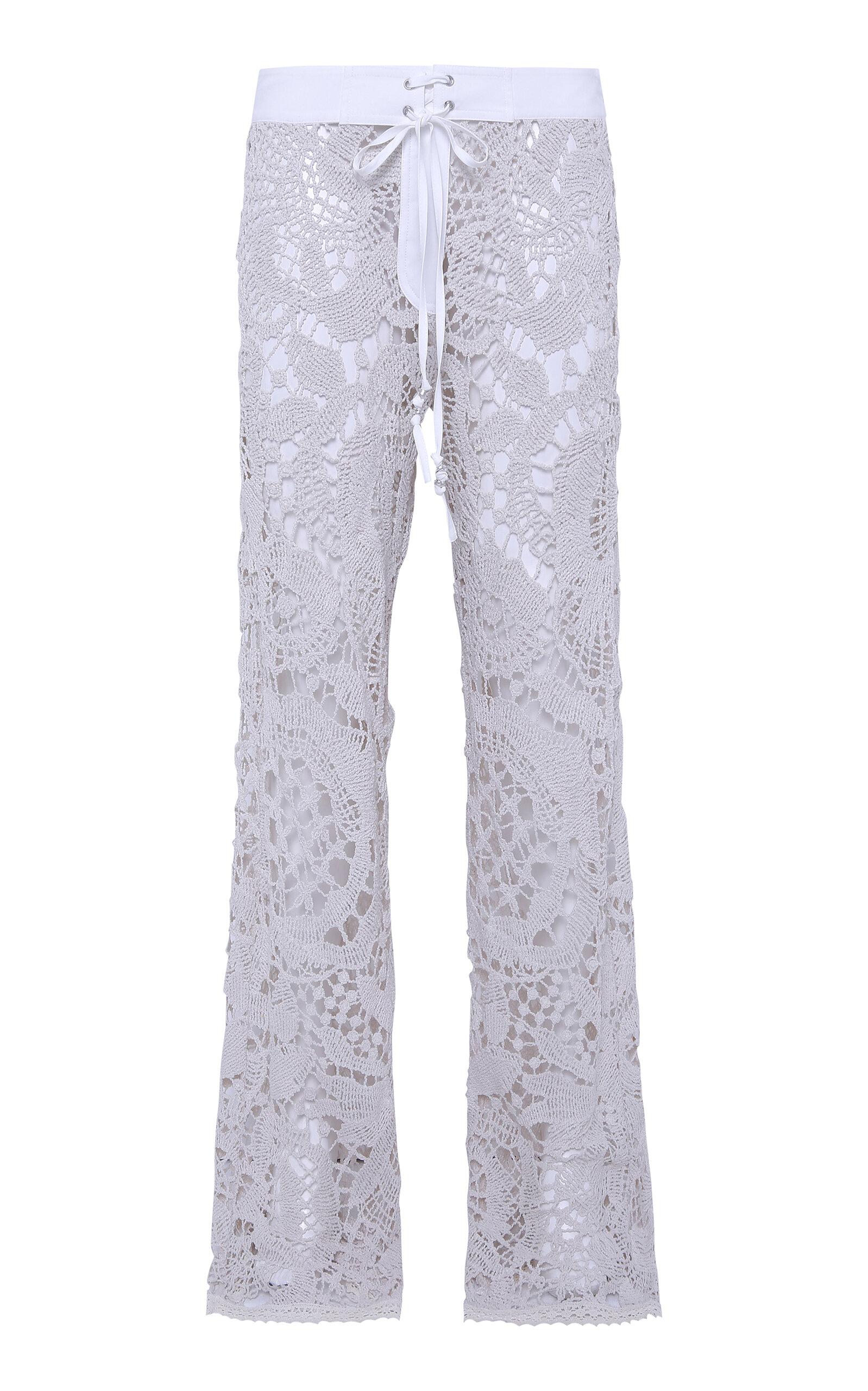 SIEDRÉS Leane Crocheted Straight-Leg Pants - Moda Operandi by SIEDRES