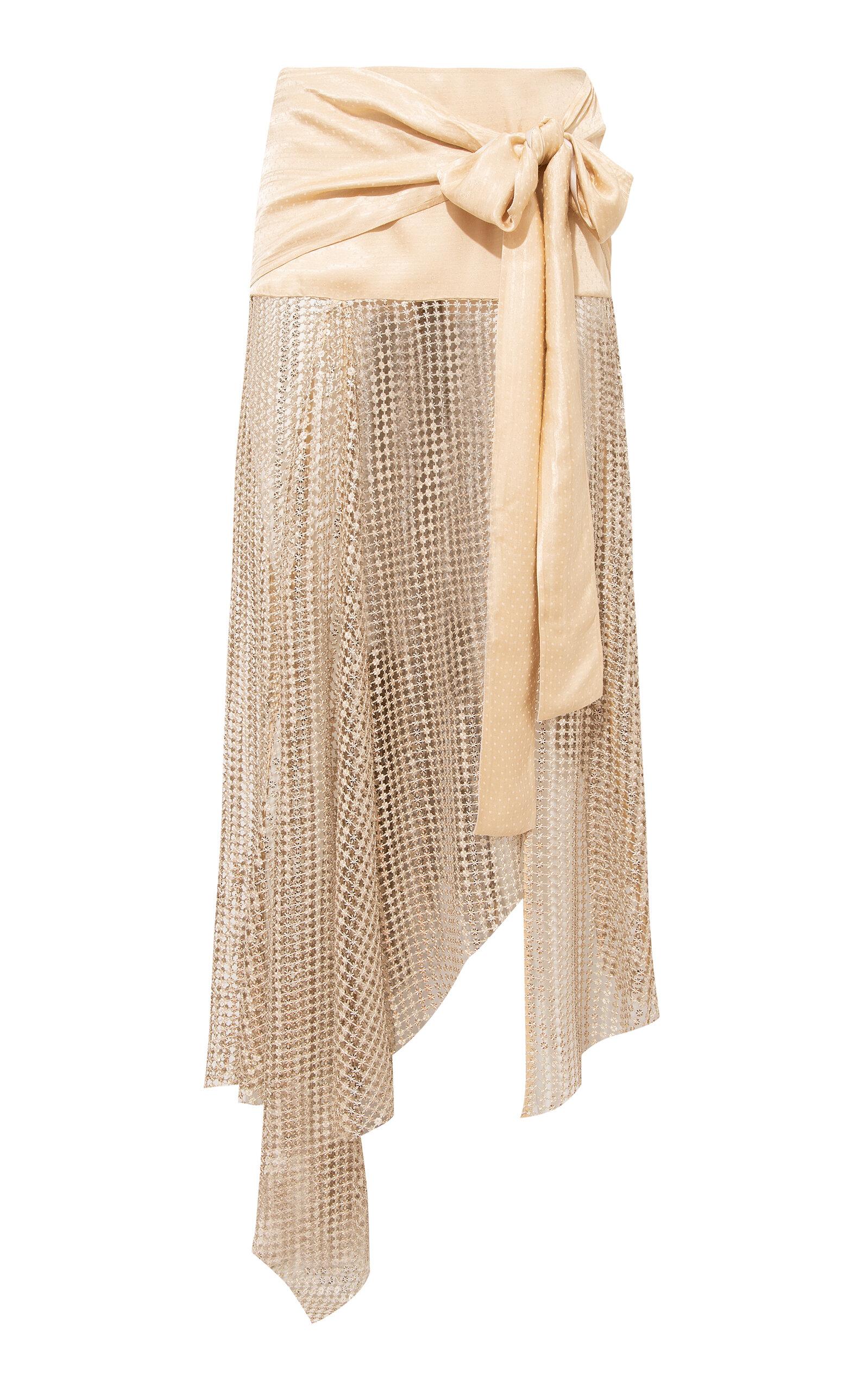 SIEDRÉS Lumier Tie-Front Sequined Midi Skirt - Moda Operandi by SIEDRES SIEDRÉS Lumier Tie-Front Sequined Midi Skirt - Moda Operandi by SIEDRES