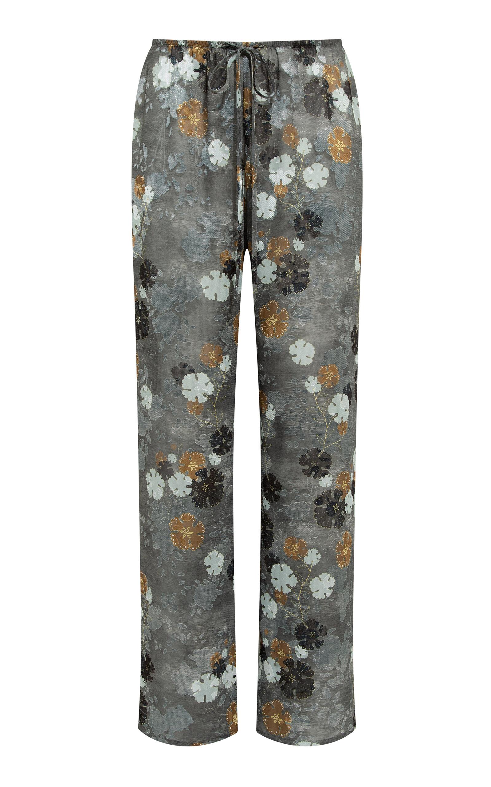 SIEDRÉS - Manoce Devoré Chiffon Wide-Leg Pants - Multi - - Only At Moda Operandi by SIEDRES