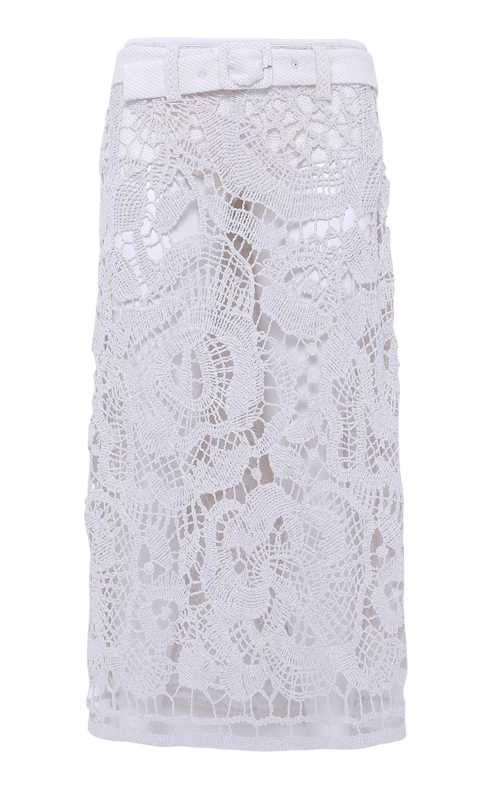 SIEDRÉS Wells Crocheted Lace Midi Skirt - Moda Operandi by SIEDRES
