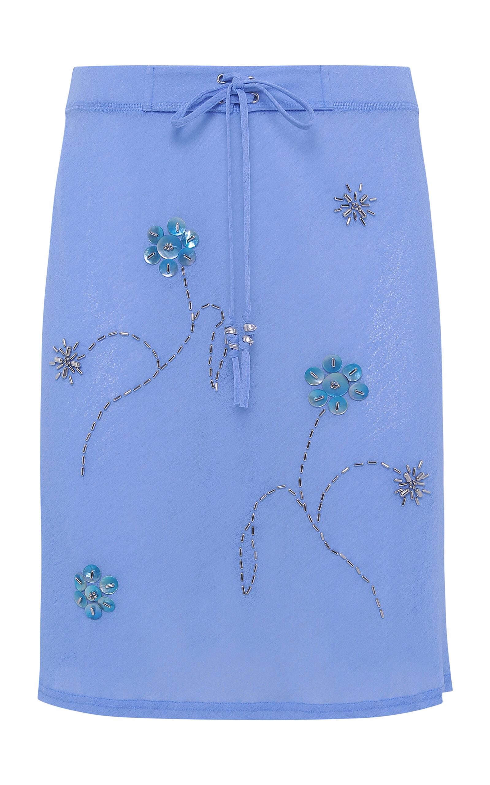 SIEDRÉSiz Embroidered Mesh Midi Skirt - Moda Operandi by SIEDRES