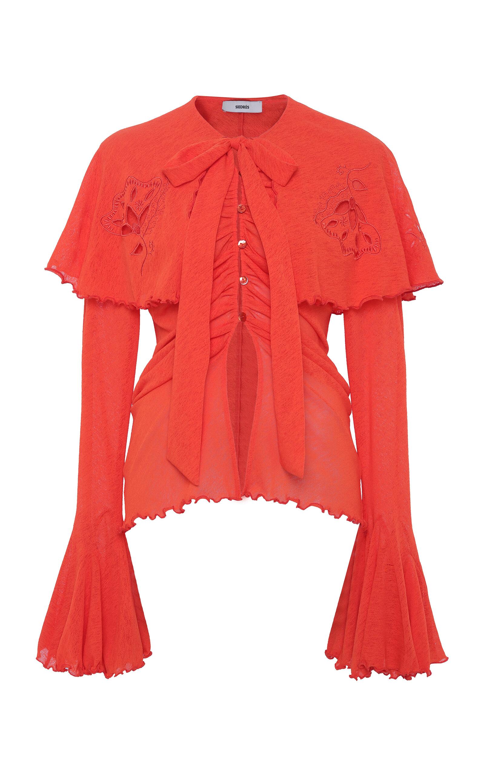 SIEDRÉStella Cape-Effect Mesh Top - Moda Operandi by SIEDRES