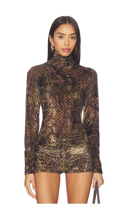SIEDRES Cody Top in Brown by SIEDRES
