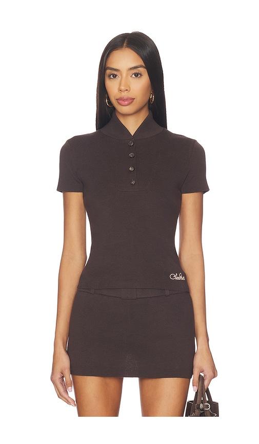 SIEDRES Mollie Top in Chocolate by SIEDRES