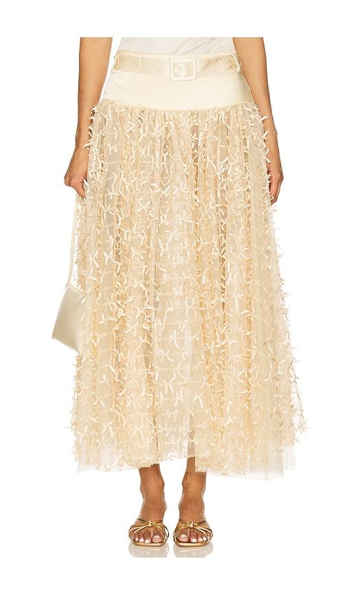 SIEDRES Mosean Skirt in Beige by SIEDRES