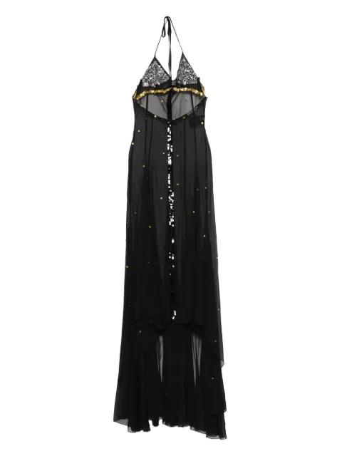Vesina sequin-embellished halter-neck maxi dress by SIEDRES