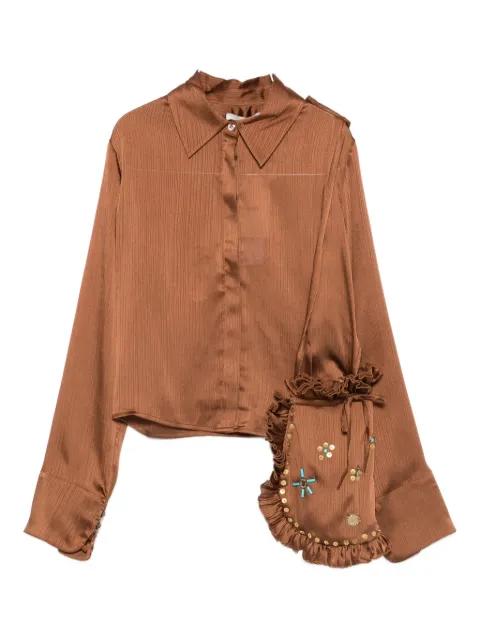 pointed-collar buttoned blouse by SIEDRES