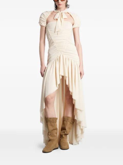 ruched pussy-bow dress by SIEDRES