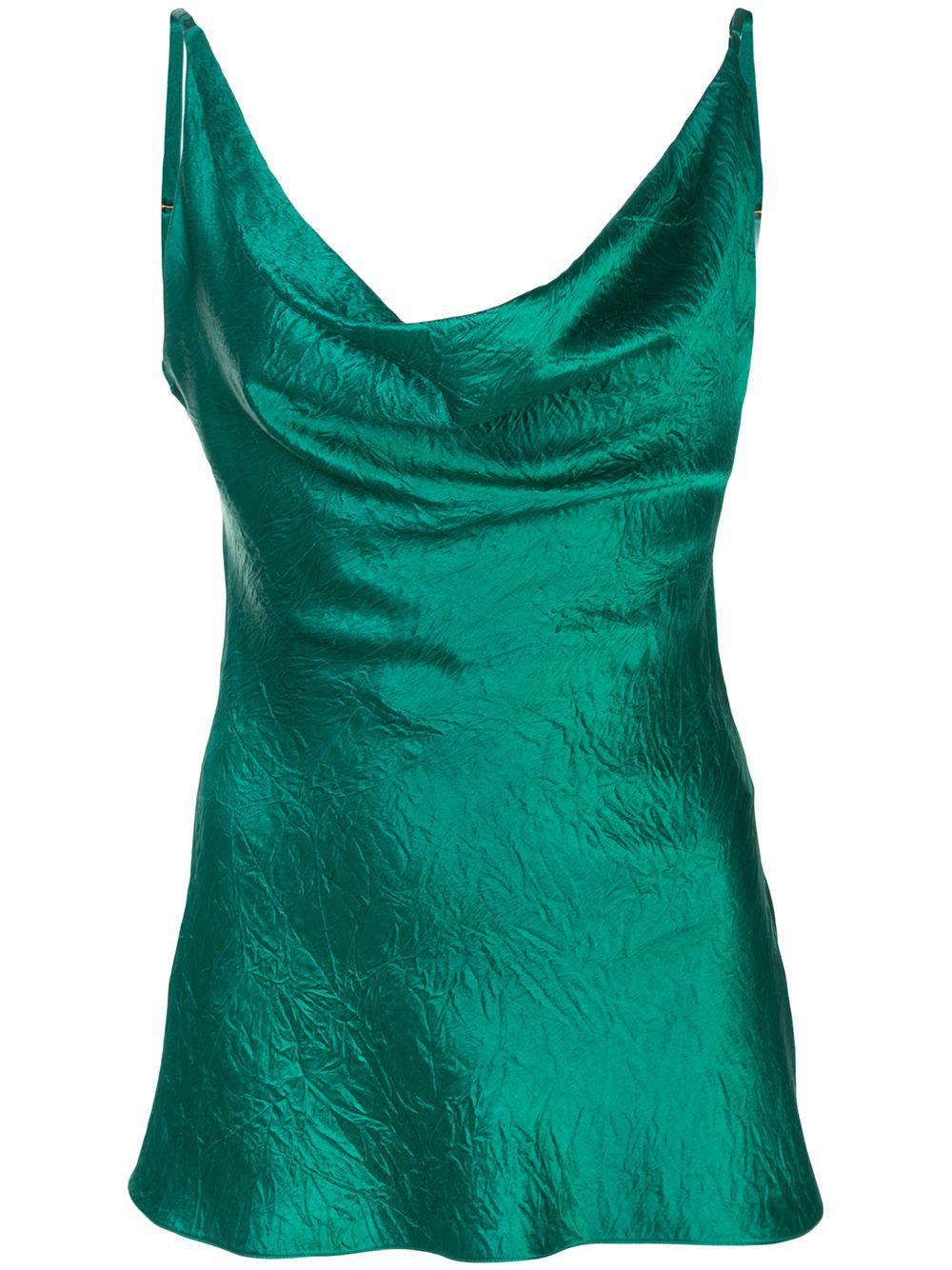 Amira crinkled-satin cami top by SIES MARJAN