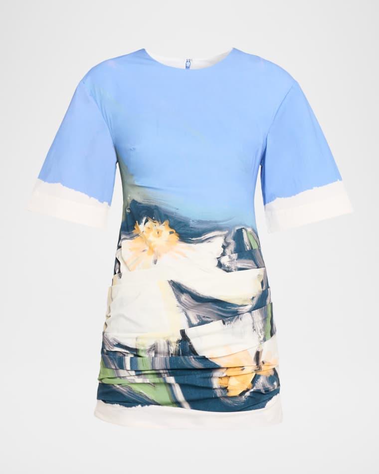 Beaux Printed Short-Sleeve Mini Dress by SIGNIFICANT OTHER