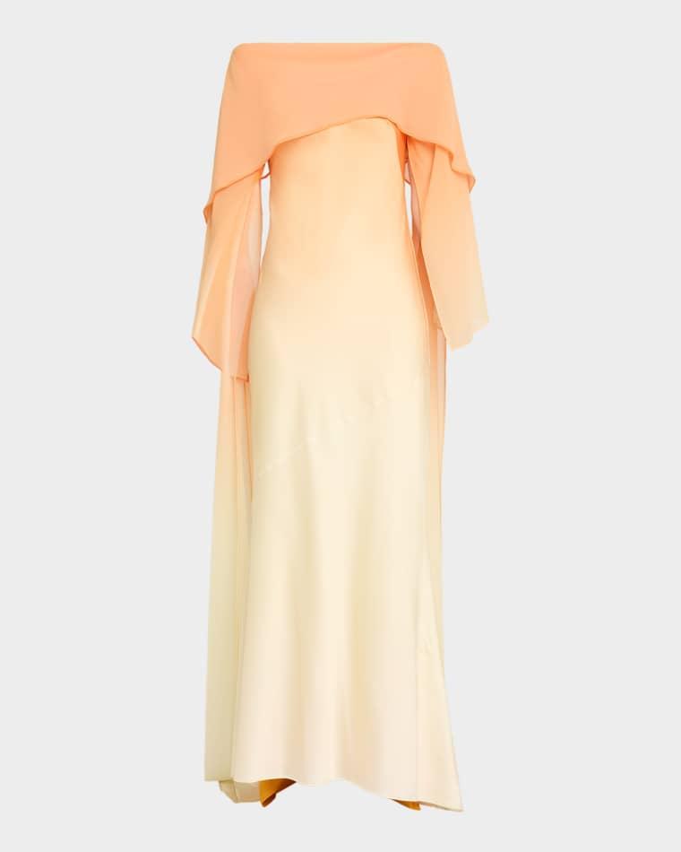 Devlyn Long-Sleeve Satin Gown by SIGNIFICANT OTHER
