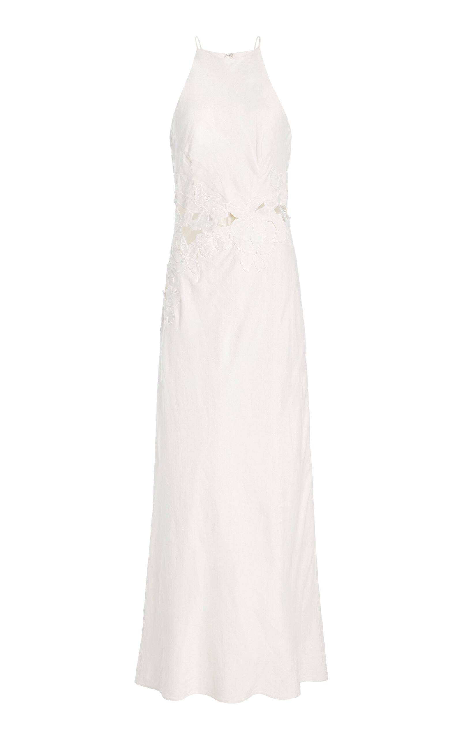 Significant Other Idette Floral-Appliquéd Linen-Blend Maxi Dress - Moda Operandi by SIGNIFICANT OTHER