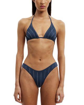 Zoya Embellished Tie Bikini Top & Aleia Embellished Brief Bikini Bottom by SIGNIFICANT OTHER