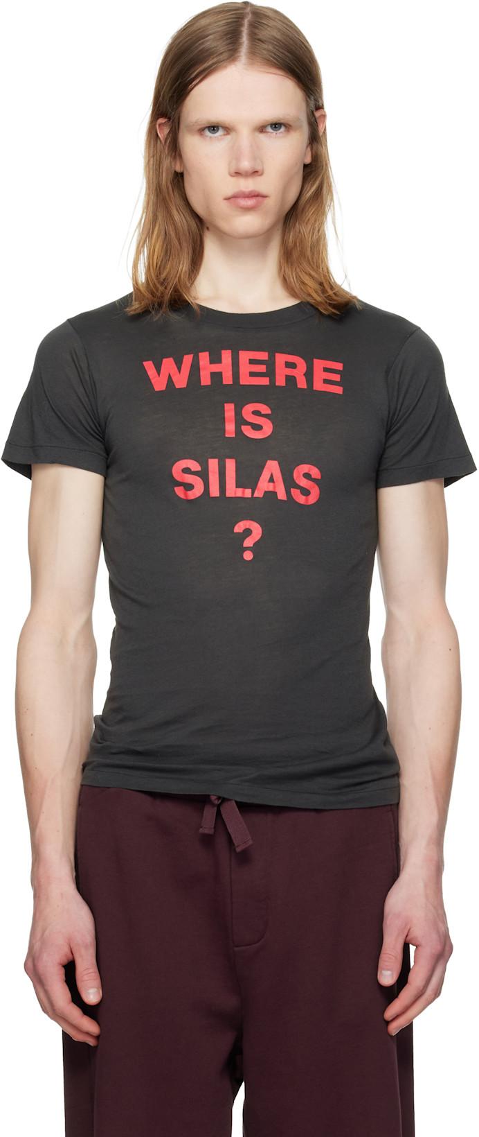 Black Slogan T-shirt by SILAS