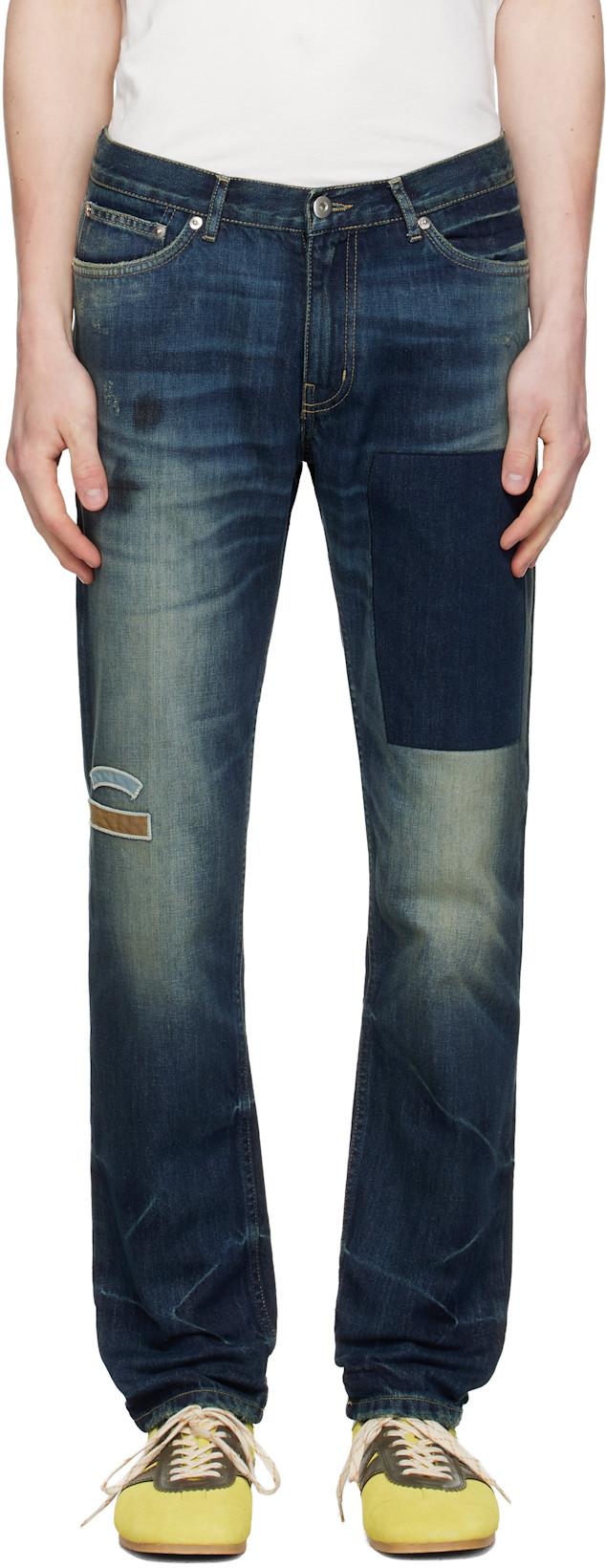 Blue Slim Fit Jeans by SILAS