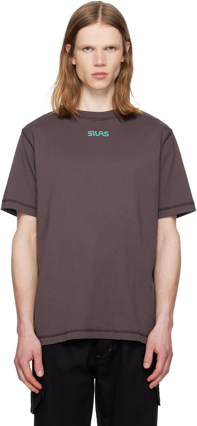 Brown 'Silas' Logo T-shirt by SILAS