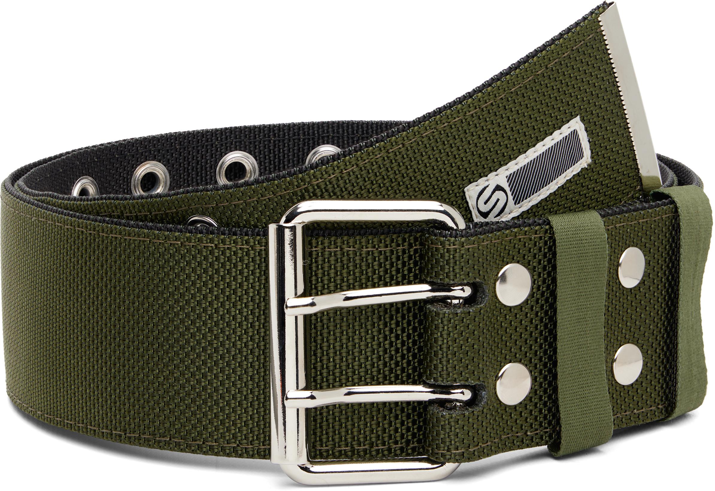 Khaki Nylon Belt by SILAS