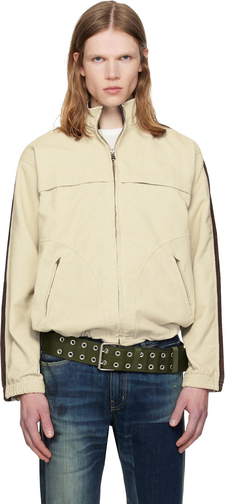 Off-White Washed Corduroy Track Jacket by SILAS