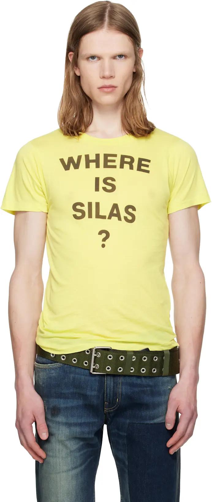 Yellow Slogan T-shirt by SILAS