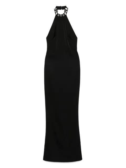 embellished halter-neck dress by SILK LOVE&LACE