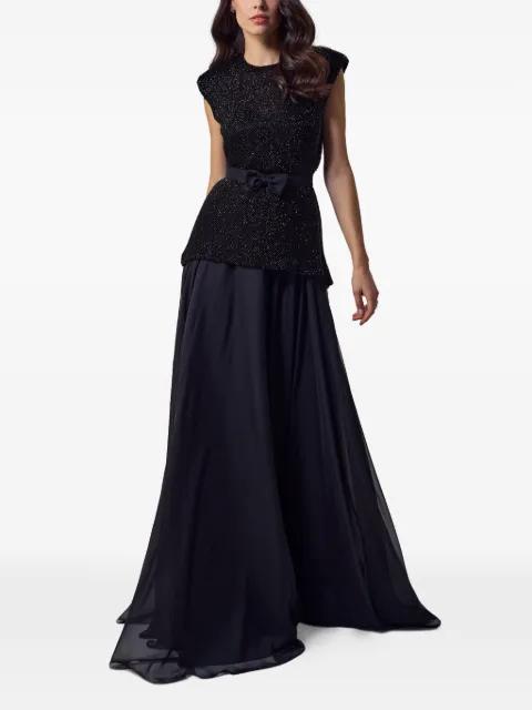 sequin-embellished belted dress by SILK LOVE&LACE