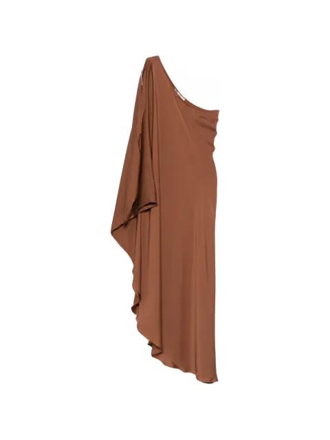 one-shoulder asymmetric dress by SILK95FIVE