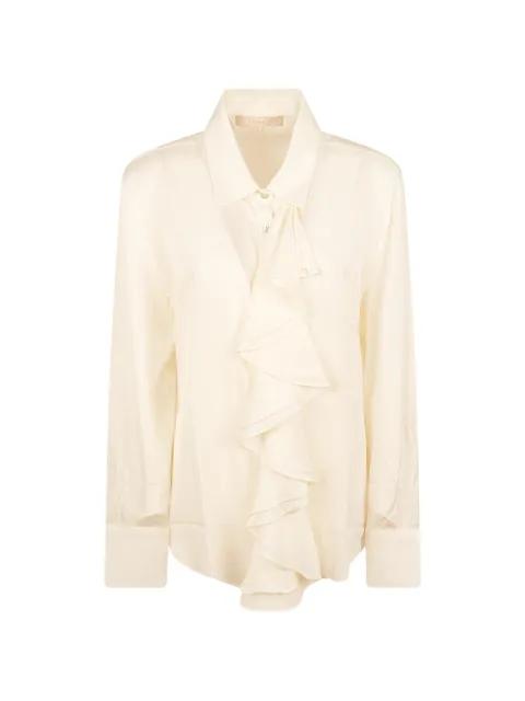 ruffled long-sleeve shirt by SILK95FIVE
