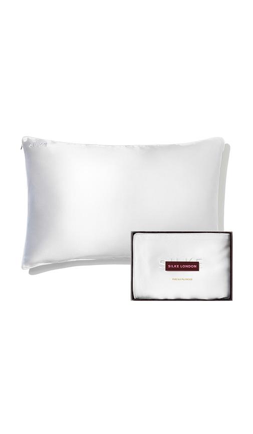 SILKE London Queen Pure Silk Pillowcase in White by SILKE LONDON
