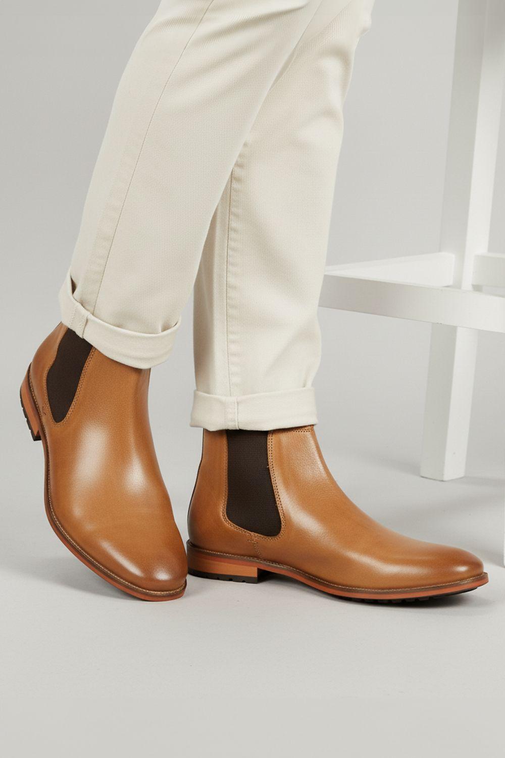 Argyll Leather Formal Mens Chelsea Boots by SILVER STREET LONDON