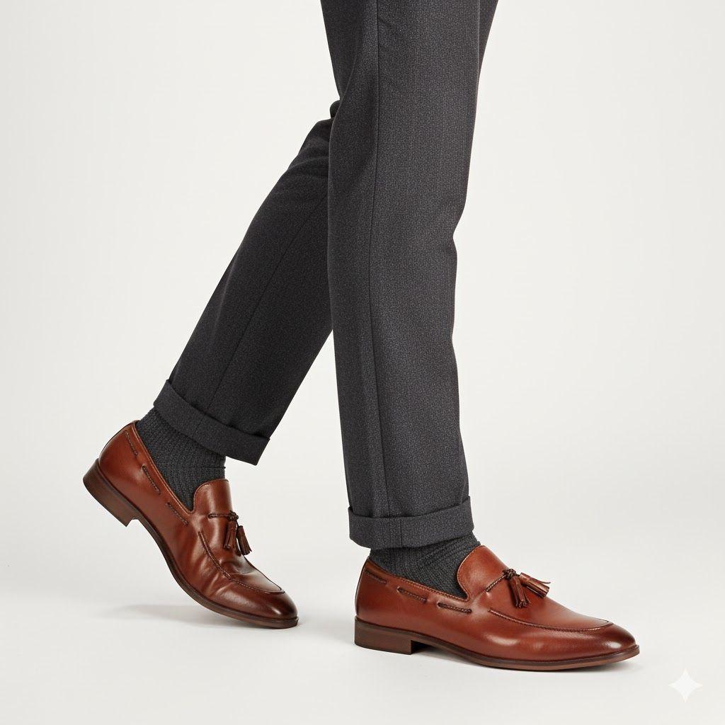 Ashford Leather Smart Mens Tassel Loafers by SILVER STREET LONDON