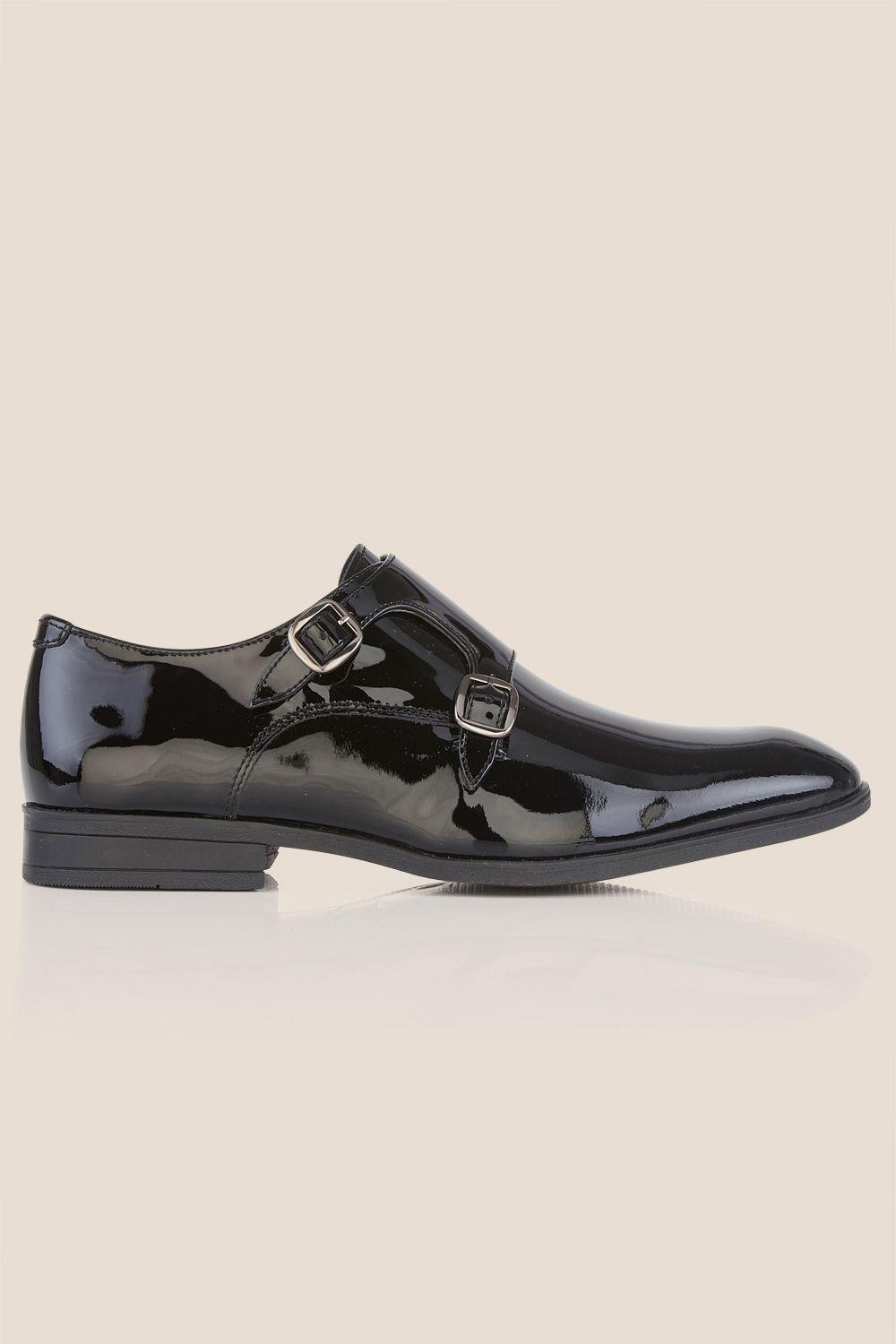 Botim Patent Leather Mens Double Monk Shoes by SILVER STREET LONDON