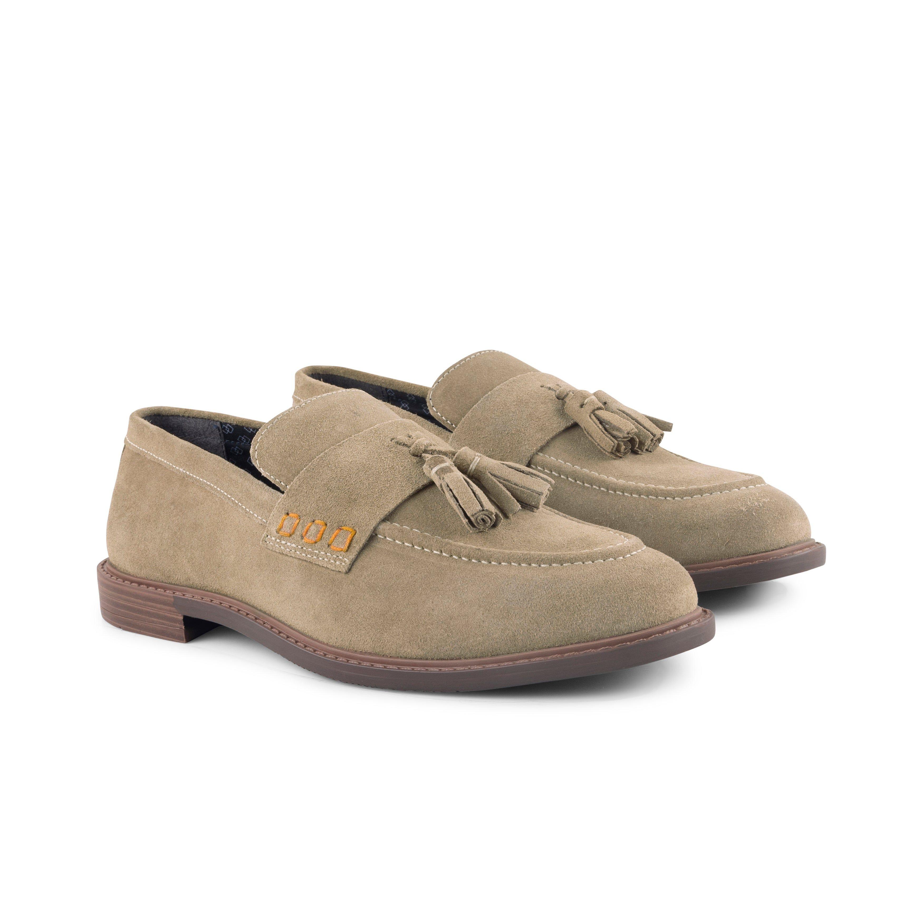 Charleston Premium Suede Leather Casual Mens Tassel Loafers by SILVER STREET LONDON