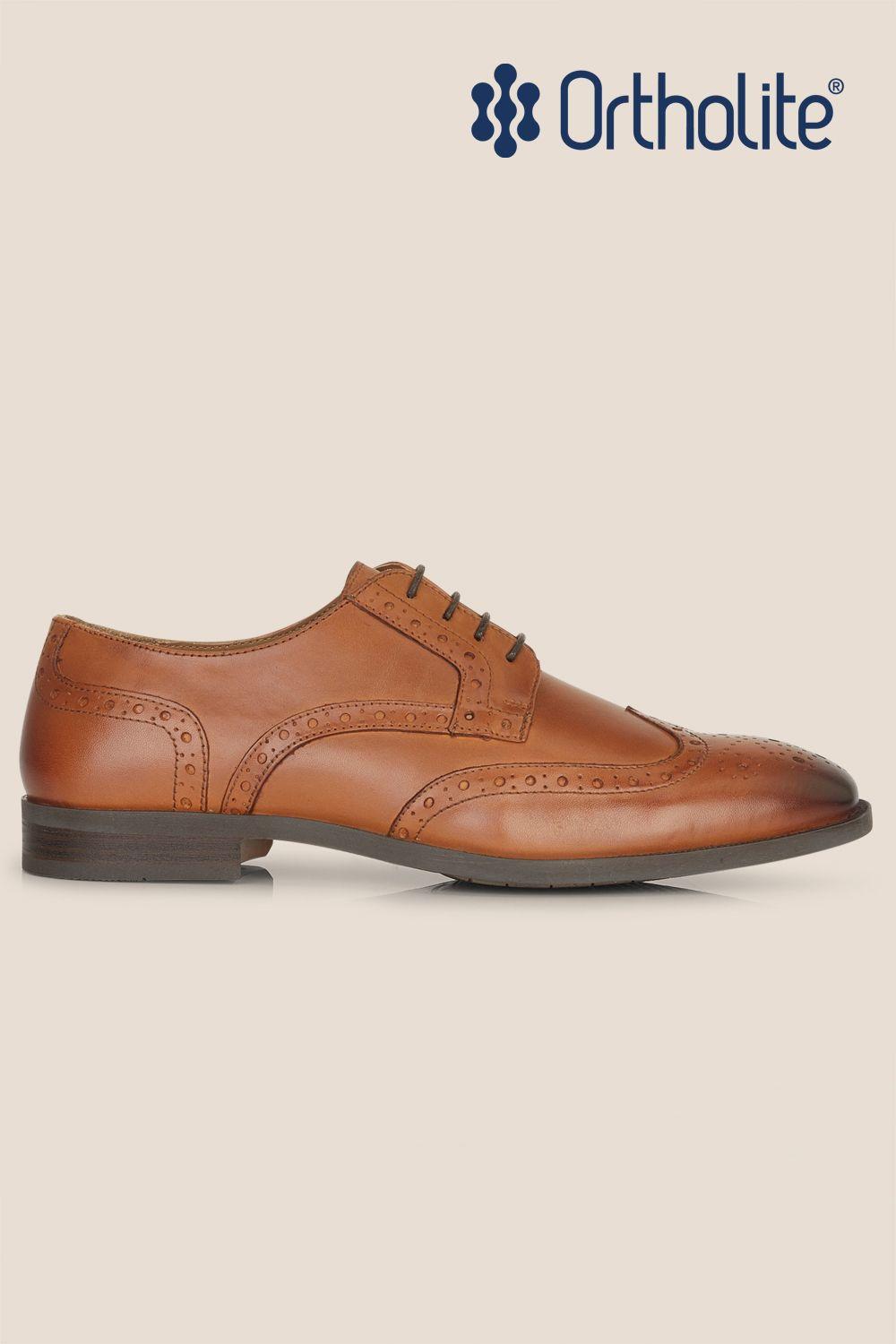 Flint Leather Formal Mens Brogue Shoes by SILVER STREET LONDON
