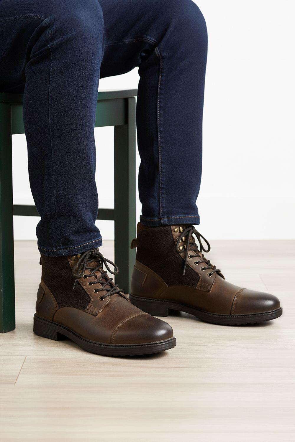 Greyfriars Premium Leather Mens Lace Up Boots by SILVER STREET LONDON