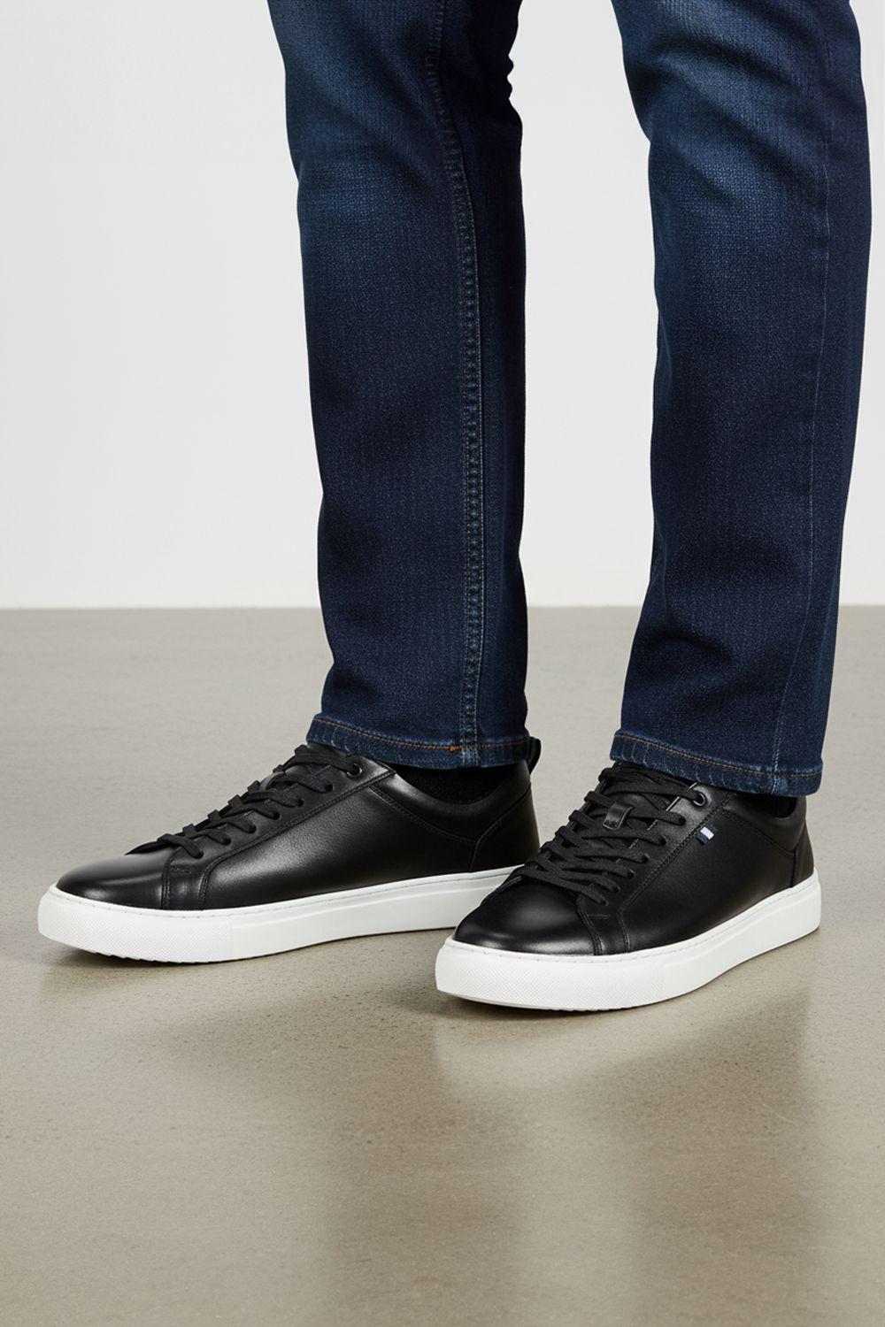 Holden Casual Lace Up Leather Mens Trainers by SILVER STREET LONDON