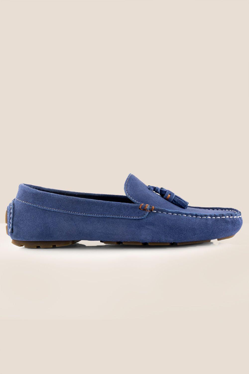 Jackson Suede Leather Driving Moccasin Mens Tassel Loafers by SILVER STREET LONDON