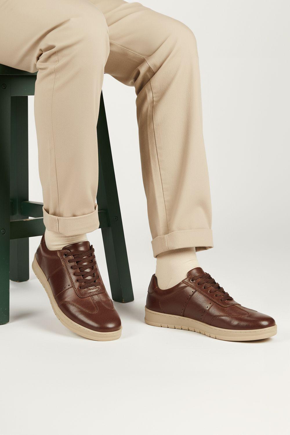 Marco Leather Casual Mens Trainers by SILVER STREET LONDON