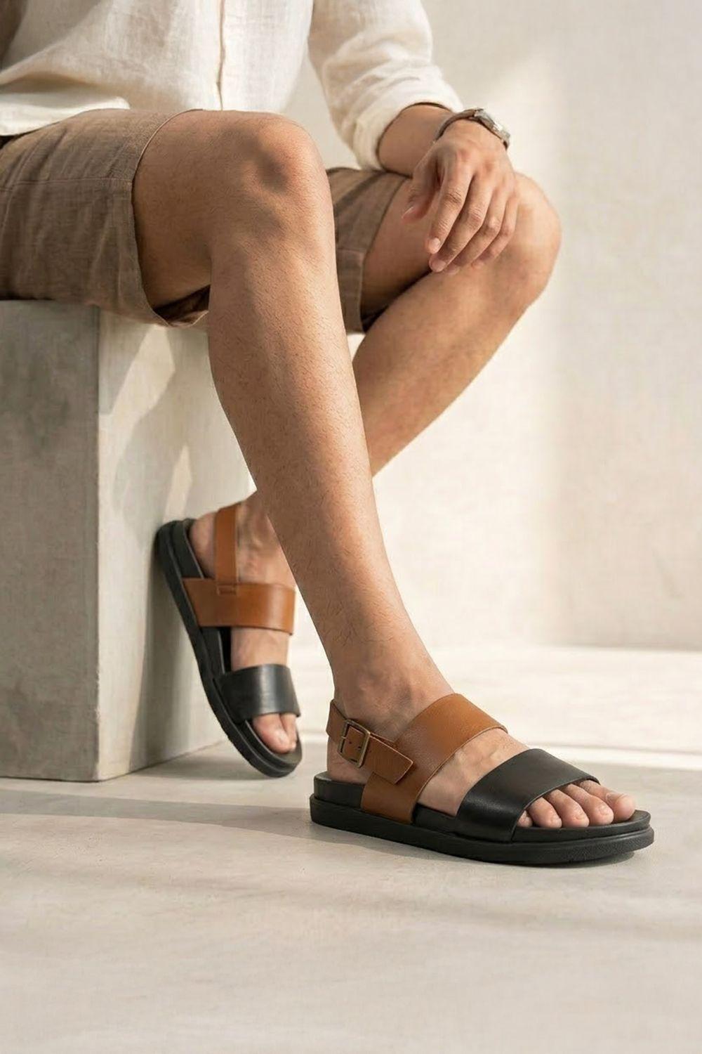 Mitcham Premium Leather Mens Sandals by SILVER STREET LONDON