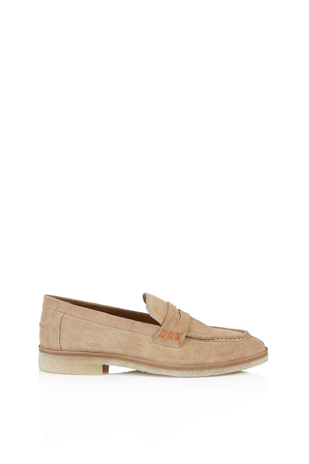 Morgan Suede Leather Mens Penny Loafers by SILVER STREET LONDON