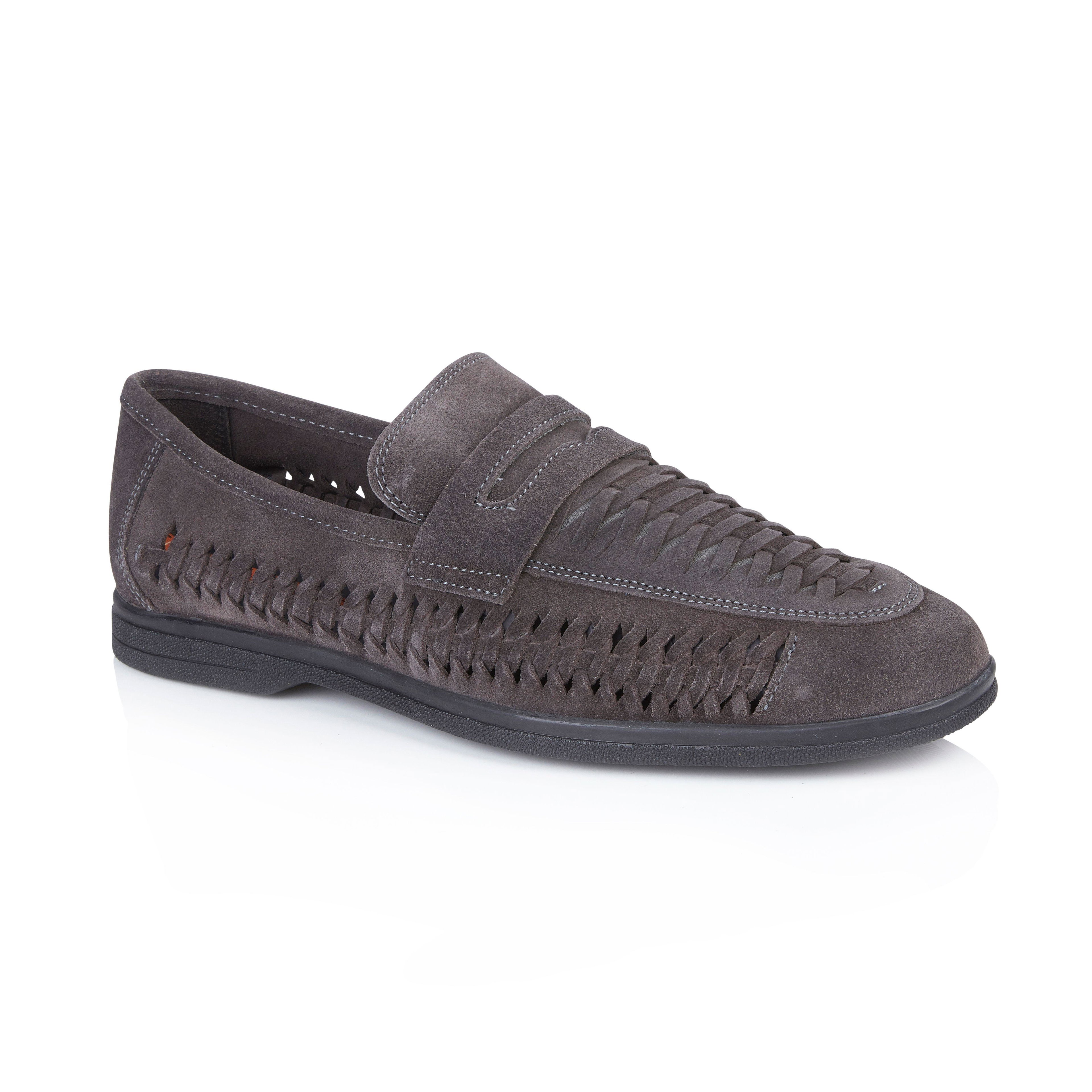 Perth Suede Leather Woven Mens Loafers by SILVER STREET LONDON