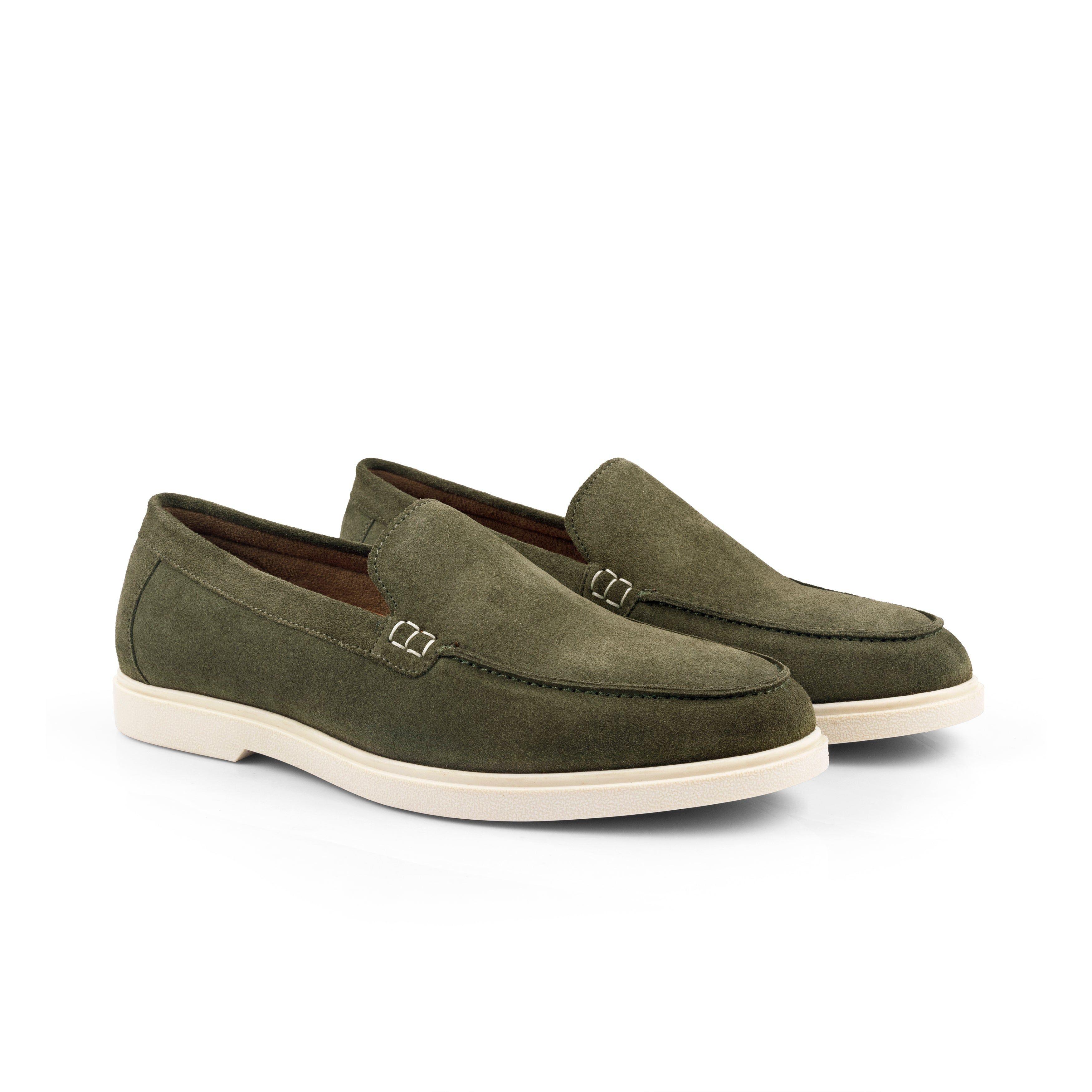 San Mauro Suede Leather Casual Mens Apron Loafers by SILVER STREET LONDON